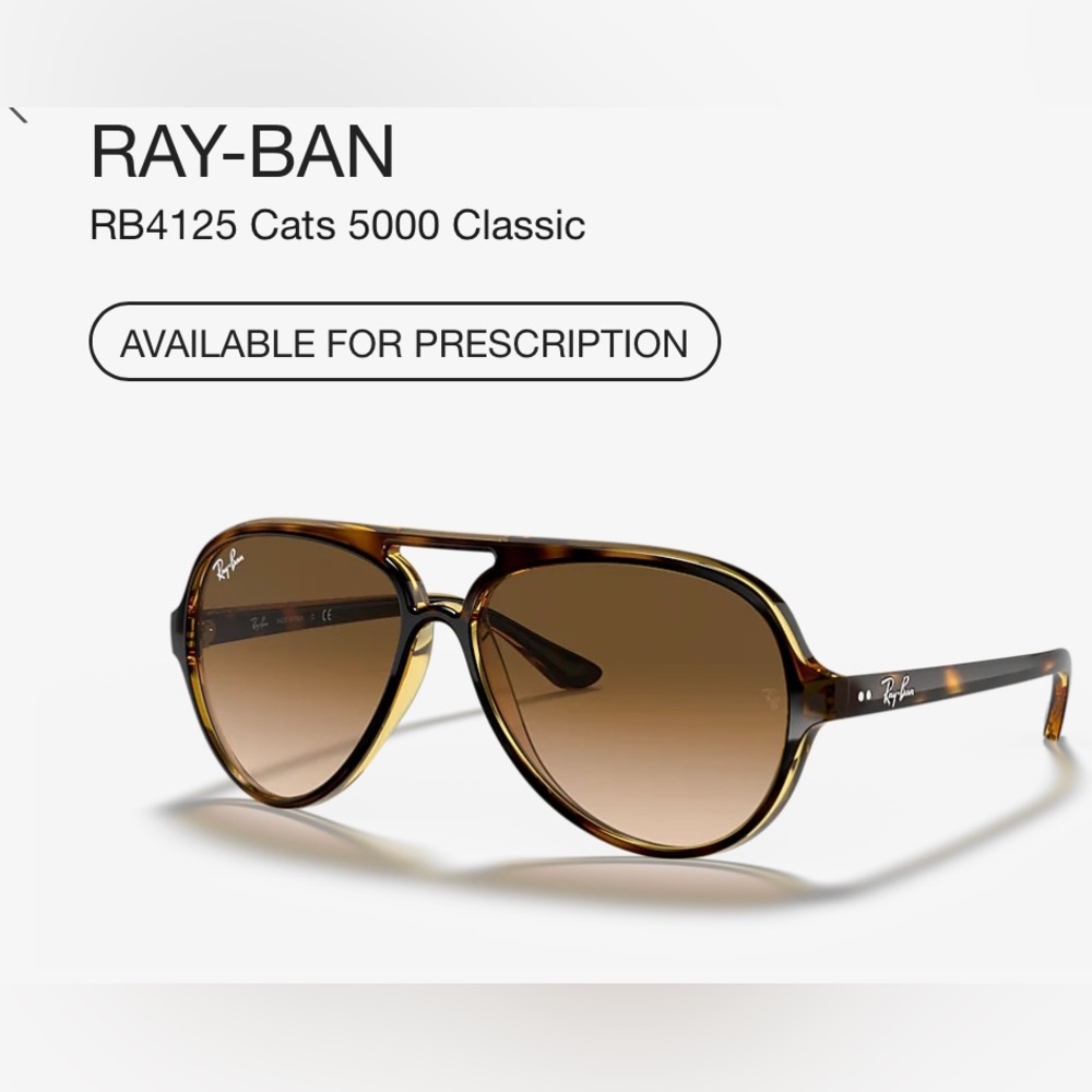 Ray-Ban RB4125 Cats 5000 Classic Sunglasses